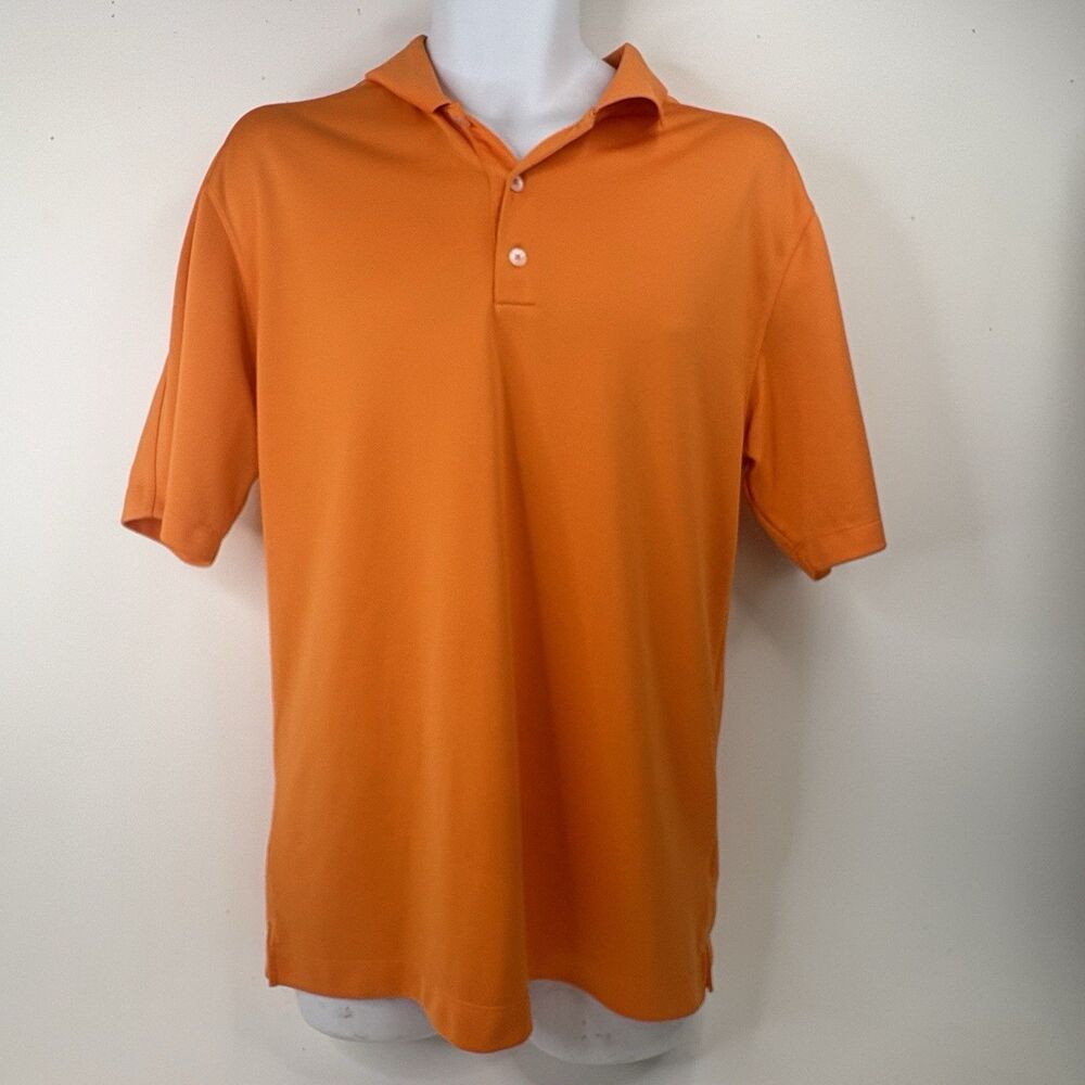 Nike Golf Dri-FIT Polo Shirt Mens Medium Orange Short Sleeve